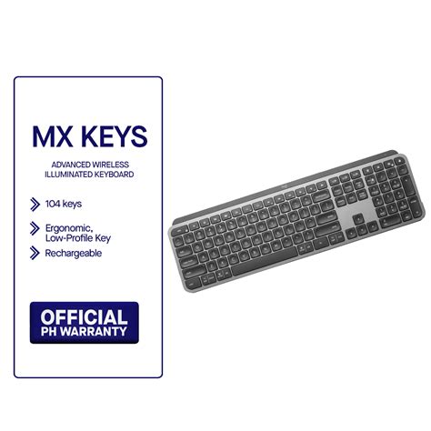 Logitech Mx Keys Advanced Wireless Illuminated Keyboard Shopee