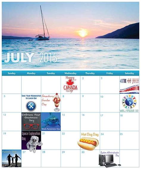 Holidays - July Holidays | July holidays, Holiday calendar, Holiday