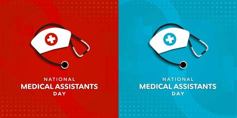 Set Of National Medical Assistance Day Greeting Cards Celebrated On