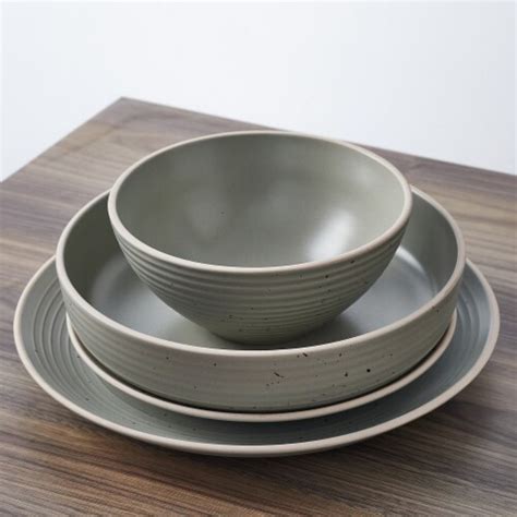 Stone Lain Lauren Stoneware 16 Piece Dinnerware Set - Dish Set for 4 ...