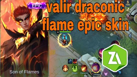 Valir Draconic Flame Epic Skin Script Tutorial With Frame Logo Lobby