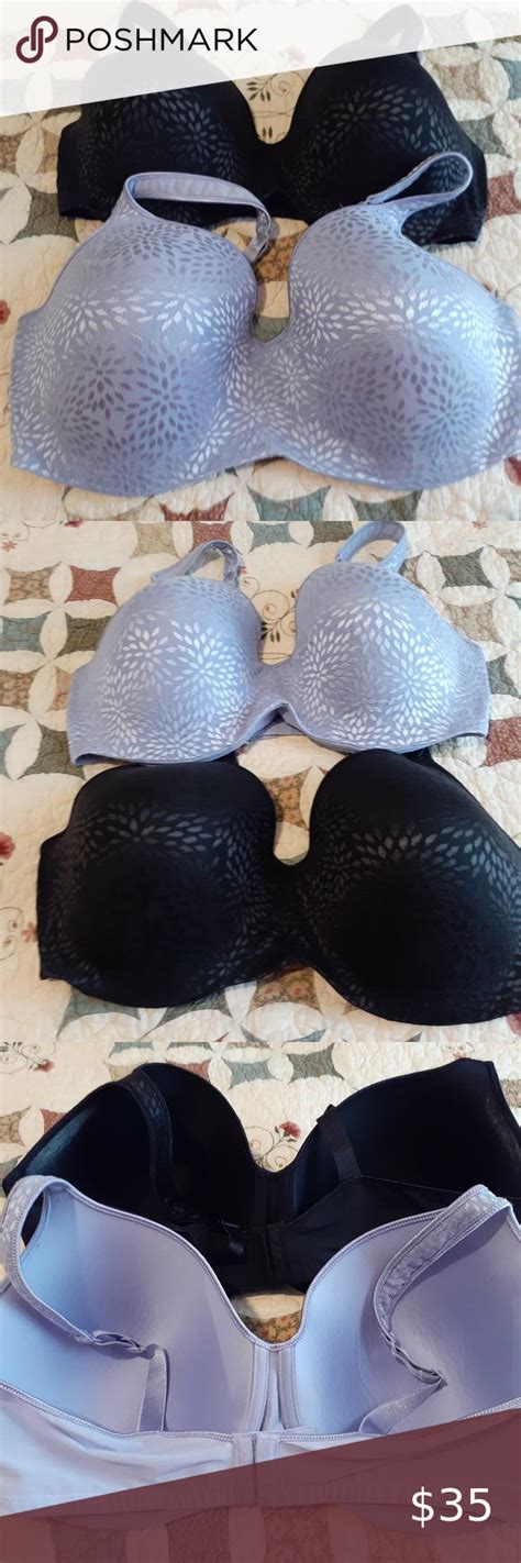 Lot Of 2 Playtex Secrets Bras 44dd Purpleblk 4823 Playtex Purple