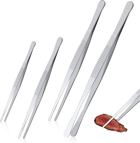 Amazon Abeillo 4 Pcs Extra Long Kitchen Tweezers Stainless Steel