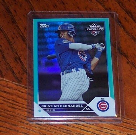 Topps Pro Debut Aqua Foil Pd Cristian Hernandez Rc