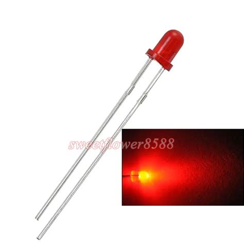 1000PCS 3mm Red DIFFUSED LED LEDs 3MM Diffused RED Light Lamp New Free