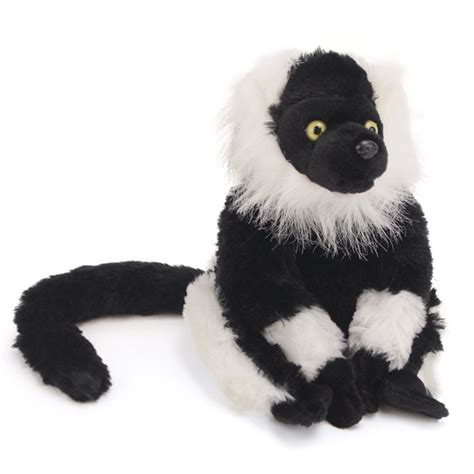 Stuffed Black And White Ruffed Lemur Mini Cuddlekin By Wild Republic At