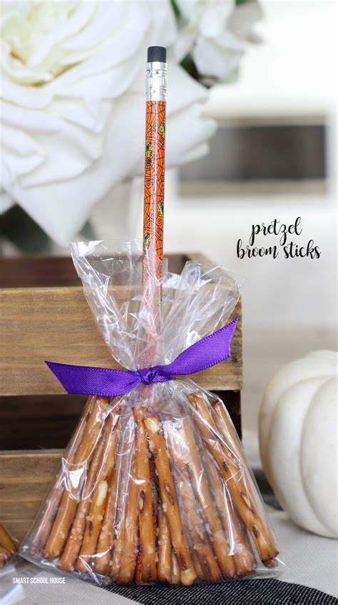 Halloween Pretzel Broom Sticks Smart School House