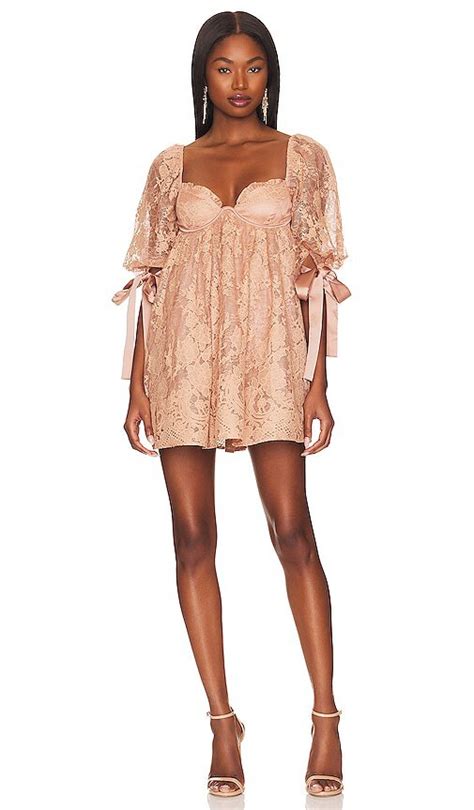 Buy For Love Lemons Louisa Mini Dress In Nude Brown At Off