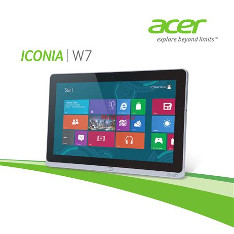 Acer Iconia W701 53334G12as NT L19ER 004 Инструкция по эксплуатации