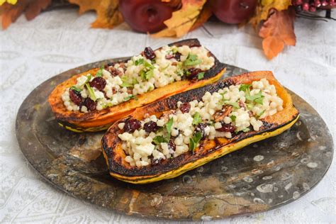 Stuffed Delicata Squash Vegetarian Vegan Option — Making Foods Fit