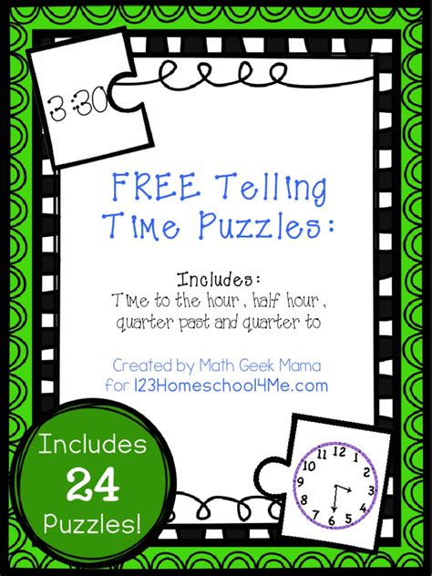 Telling Time Puzzles PDF | PDF