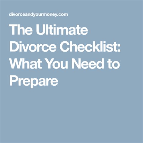 The Ultimate Divorce Checklist What You Need To Prepare Recommended