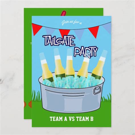 Football Tailgate Party Invitation | Zazzle | Football tailgate party ...