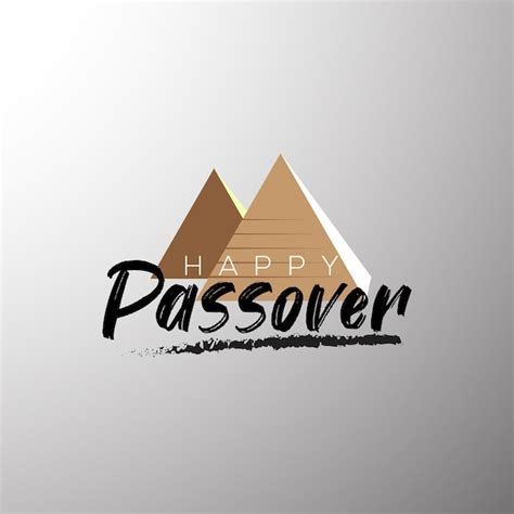 Premium Vector Happy Passover Greetings Logo Text Illustration Design