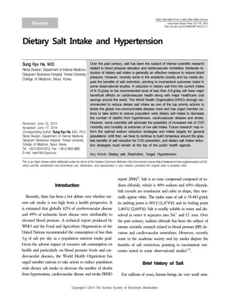 Dietary Salt Intake And Hypertension Pdf