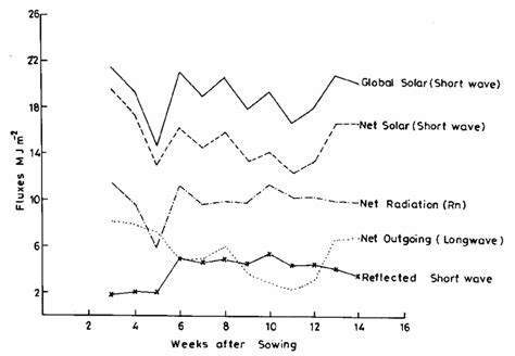 Patterns Of Global Net Short Wave Net Long Wave Net Radiation