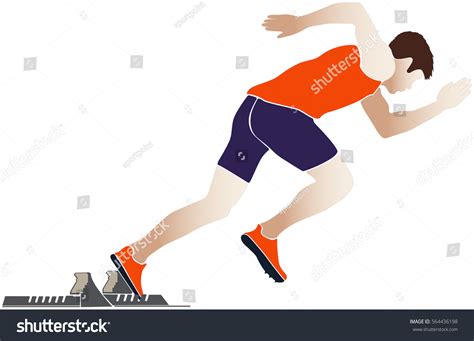 Runners Starting Blocks Over 583 Royalty Free Licensable Stock Vectors