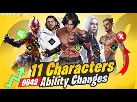 Character Ability Change In Free Fire After Update All Character