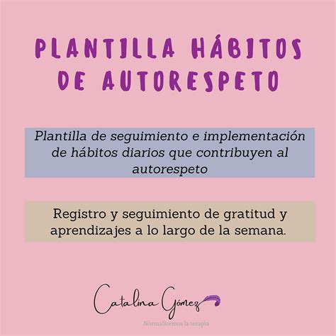 Hábitos De Autorespeto Catalinago Psicologa