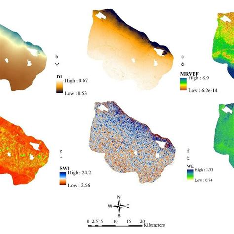 Spatial Distribution If Selected Auxiliary Variables A Elevation B