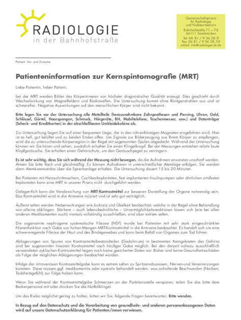 Ausf Llbar Online Gemeinschaftspraxis Fr Diagnostische Radiologie