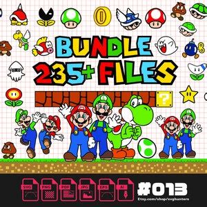 Super Mario Svg Bundle For Cricut And Sublimation Mario Font Etsy