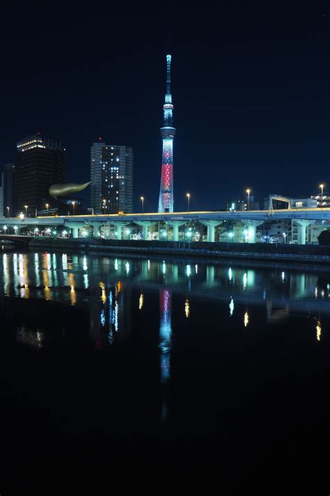 Wallpaper Jepang Cityscape Malam Arsitektur Refleksi Kaki Langit