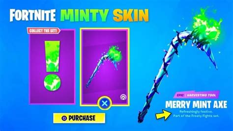 How To Get Minty Skin In Fortnite New Minty Pickaxe Skin Set Erofound