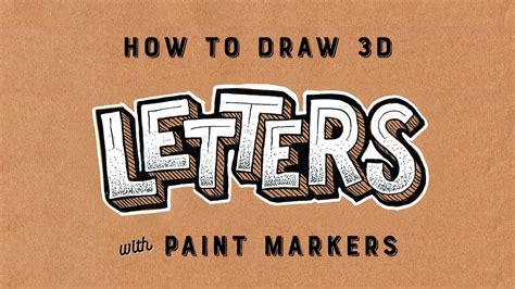 How To Draw 3d Letters With Paint Markers Youtube