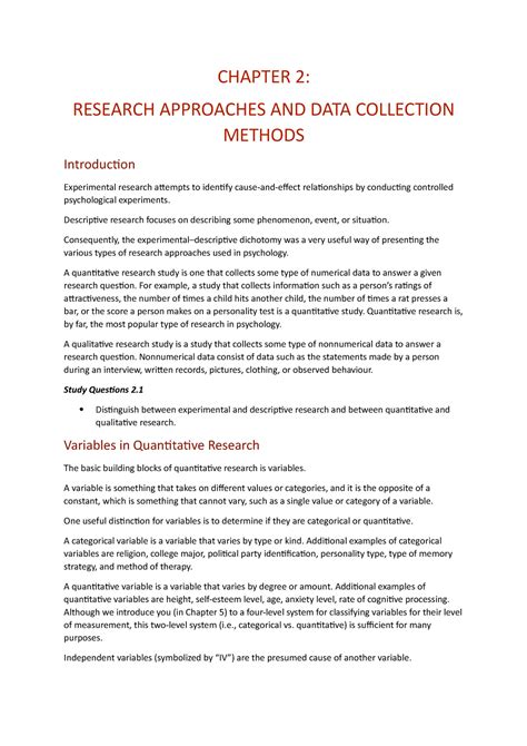 Chapter 2 Research Approaches And Data Collection Methods Res 320