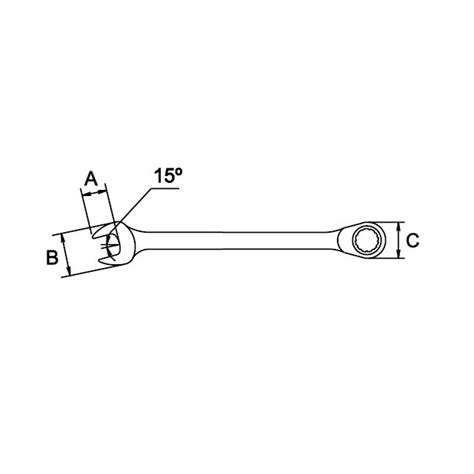 Llave Combinada De Carraca Mastergear Ega Master Cromado Pulido