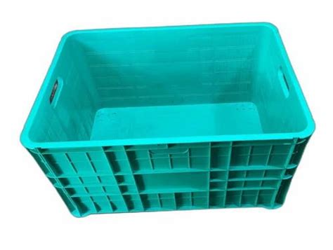 Blue Industrial Plastic Crate Outer Dimension Lxwxh X X Mm