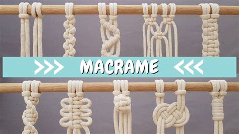 10 Nudos MAS USADOS En MACRAME Paso A Paso PRINCIPIANTES 10 Most