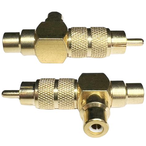 Cess RCA Male To Dual 2 Way RCA Female Break Out Splitter Adapter RCA