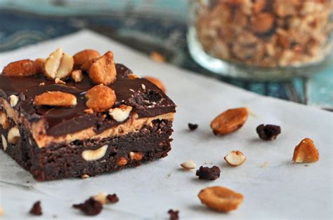 Peanut Butter Fudge Brownies With Honey Roasted Peanuts Baking Recipe