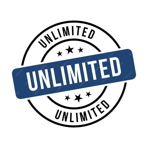 Premium Vector | Unlimited stampunlimited round sign 