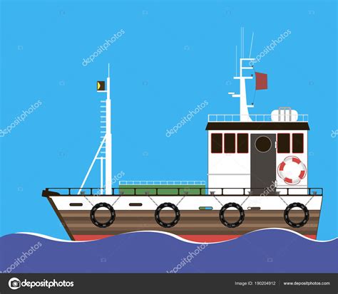 Buque remolcador marino vector gráfico vectorial fortuna82 imagen