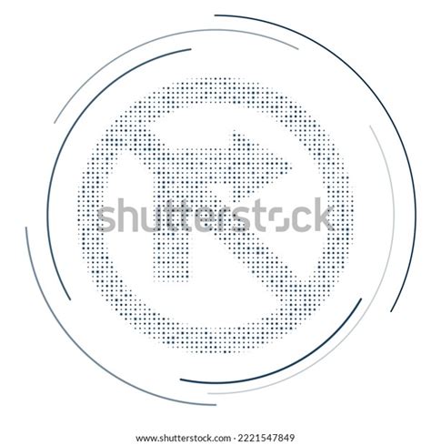 No Right Turn Symbol Filled Dark Stock Vector (Royalty Free) 2221547849 ...