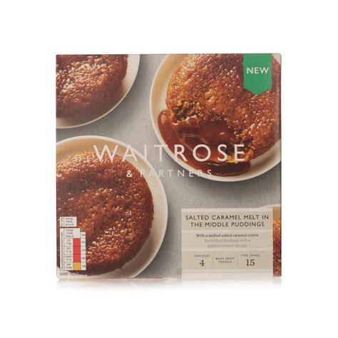 Waitrose Salted Caramel Melt In The Middle Puddings X4 360g Waitrose