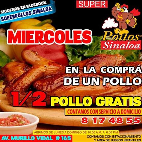 Carta Del Restaurante Super Pollos Sinaloa Xalapa Enr Quez Av Rafael