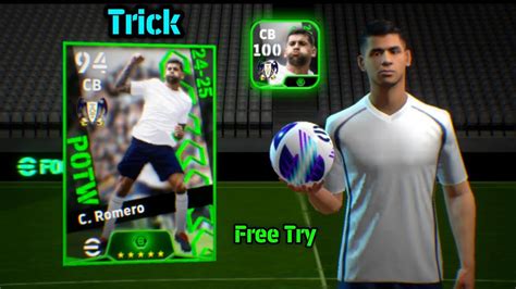 Trick To Get Free Rated Romero Booster Potw Efootball Mobile