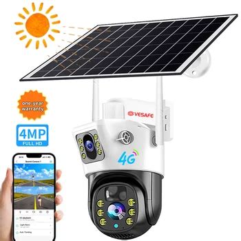 Vesafe V Outdoor G Solar Security Camera Ip Weatherproof Mp Dual