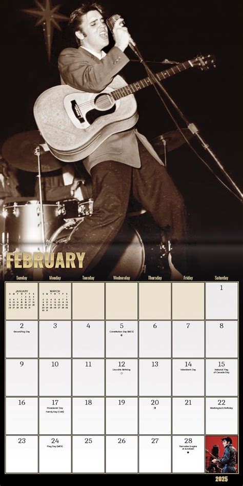 Elvis Club Berlin E V Elvis Presley Mini Wall Calendar