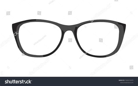 Vector Isolated Illustration Black Glasses Frame Stock Vector (Royalty ...