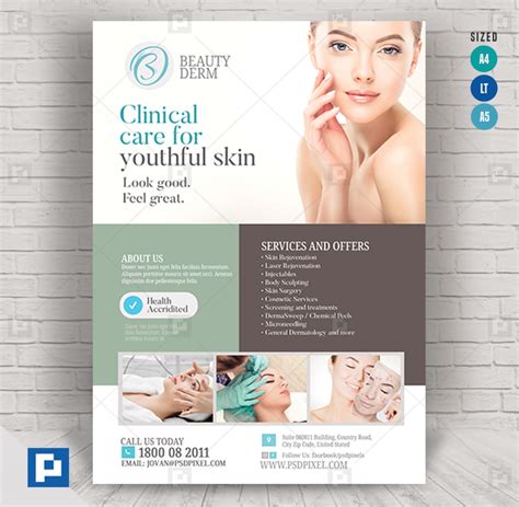 Skin Clinic Promotional Flyer Psdpixel Skin Clinic Skin Care