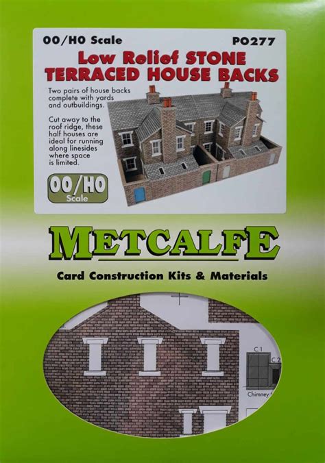 Metcalfe Building Kits – HO/00 Scale – Low Relief Terraced Houses stone ...