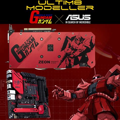 Gundam X Asus Gtx 1660 Super 6gb B550m Wi Fi Motherboard Zaku Ii