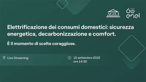 Elettrificazione Dei Consumi Domestici Sicurezza Energetica