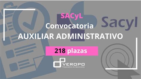 Sacyl Convoca Plazas De Auxiliar Administrativo