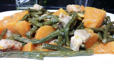 Ginataang Sitaw At Kalabasa Recipe String Beans And Squash In Coconut Milk Youtube